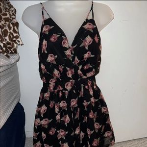 Floral backless romper